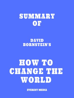 cover image of Summary of David Bornstein's How to Change the World